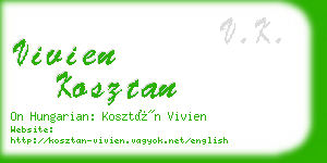 vivien kosztan business card